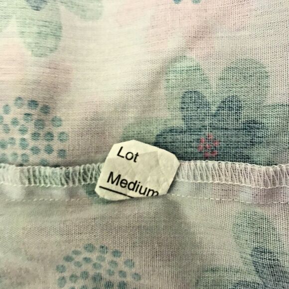 Floral Long Sleeve Snap Up Jacket Top Women's M Cotton Blend Scrubs 2 Pockets - Picture 10 of 10